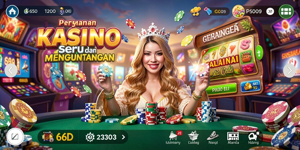 Tampilan gameplay menarik dari 66D dengan fitur Kasino.