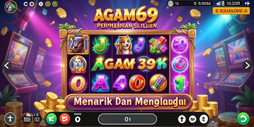Screenshot AGAM69 menampilkan gameplay slot yang seru dan berwarna-warni.