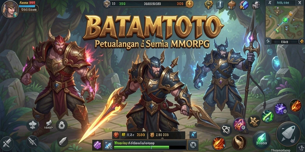Screenshot gameplay BATAMTOTO menampilkan aksi pertempuran yang mendebarkan.