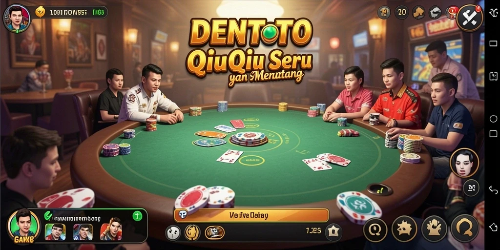 Gameplay seru DENTOTO dalam permainan QiuQiu.