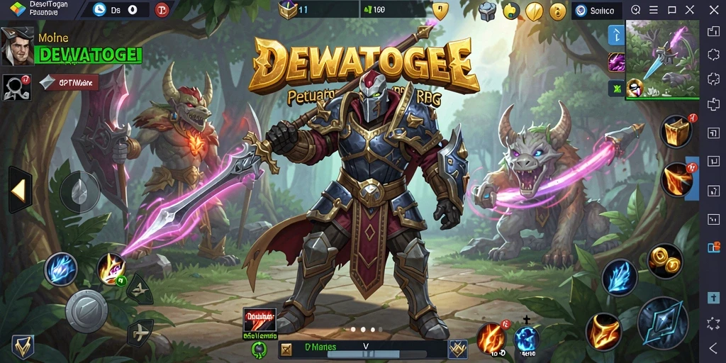 Gameplay seru DEWATOGEL yang menggugah imajinasi.
