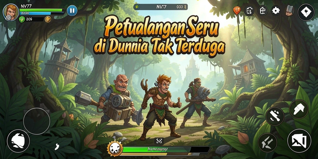 Tampilan menakjubkan dalam gameplay NV77 yang penuh aksi.