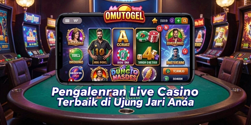 Tampilan gameplay Live Casino dari OMUTOGEL yang menarik dan interaktif.