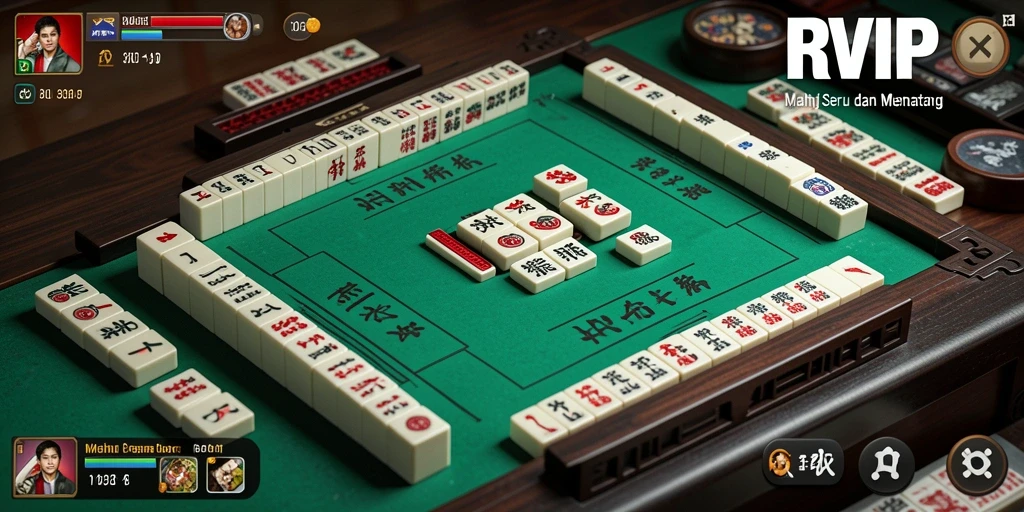 Screenshot gameplay <strong>RVIP1</strong> menampilkan aksi Mahjong yang seru.