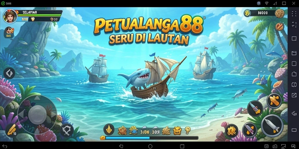 Screenshot gameplay <strong>SELAYAR88</strong> yang menampilkan aksi petualangan yang mendebarkan.