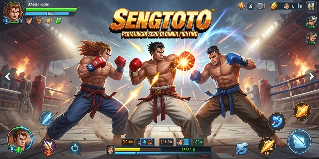 Gameplay SENGTOTO yang seru dan menegangkan saat bertarung.