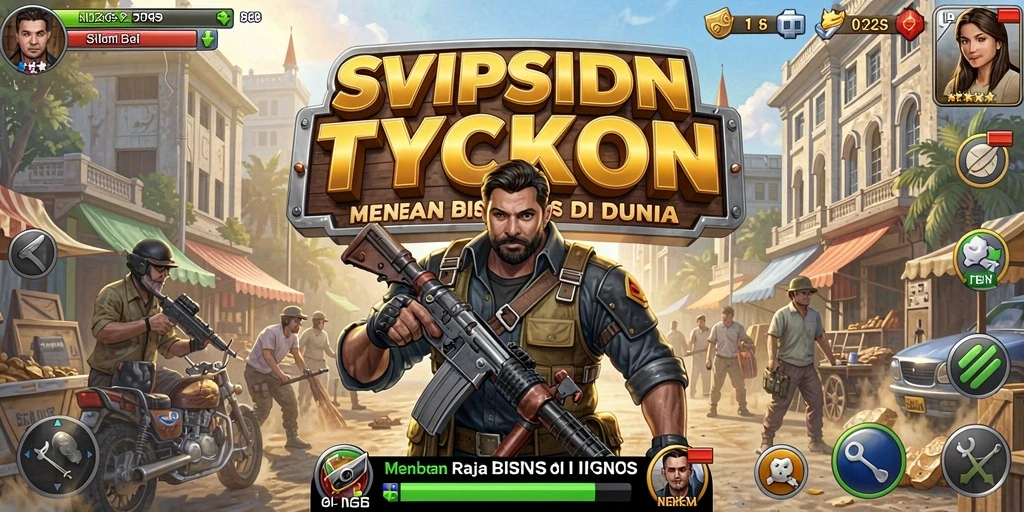 Tampilan gameplay seru dalam SVIPSIDN yang menunjukkan manajemen bisnis.