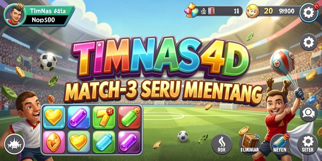 Tangkapan layar utama TIMNAS4D menunjukkan gameplay seru dan penuh warna.