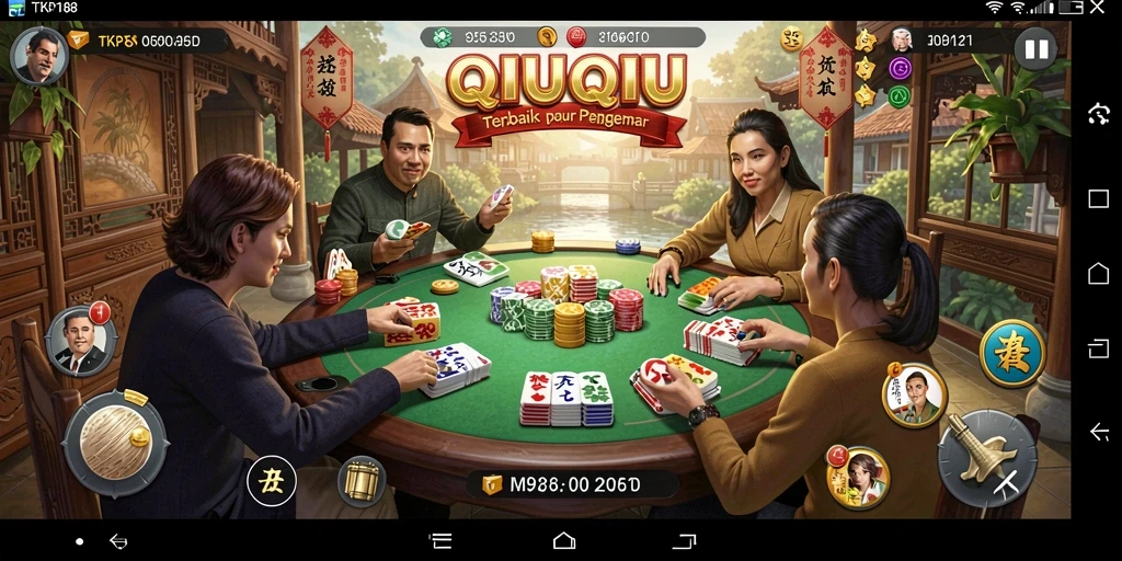 Screenshot menampilkan gameplay seru dari QiuQiu.