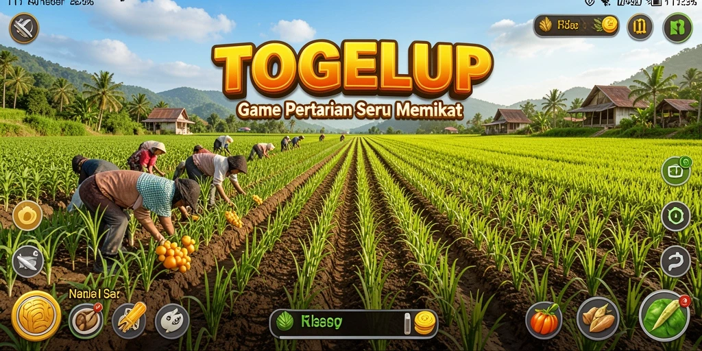 Gameplay seru TOGELUP saat mengelola kebun dan ternak.