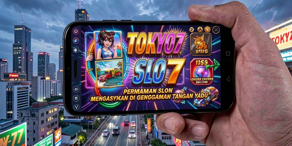 Screenshot gameplay menampilkan momen mendebarkan bermain Slot TOKYO77.