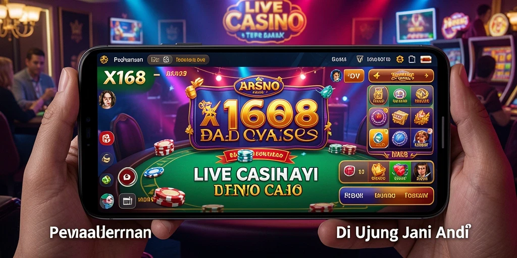 Tampilan gameplay Live Casino yang menarik dan interaktif di X168.
